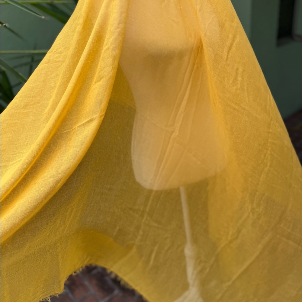 Yellow Gold Thin Sheer Cover Up Wrap